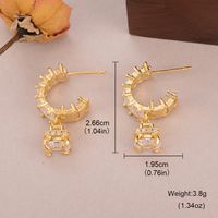 1 Pair Simple Style Classic Style Irregular Water Droplets Inlay Alloy Copper Pearl Ear Studs sku image 12