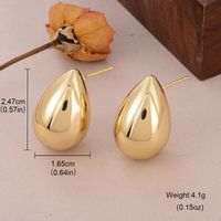 1 Pair Simple Style Classic Style Irregular Water Droplets Inlay Alloy Copper Pearl Ear Studs sku image 6
