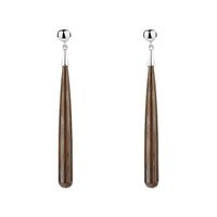 1 Pair Retro Water Droplets Natural Stone Shell Copper Drop Earrings main image 4
