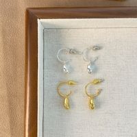 Kupfer 18 Karat Vergoldet Einfacher Stil Geometrisch Ohrringe Halskette main image 2