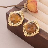 1 Pair Simple Style Classic Style Irregular Water Droplets Inlay Alloy Copper Pearl Ear Studs main image 2