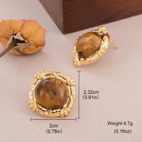 1 Pair Simple Style Classic Style Irregular Water Droplets Inlay Alloy Copper Pearl Ear Studs sku image 2