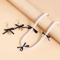 Elegant Bow Knot Gold Plated Alloy Plastic Wholesale Jewelry Set main image 4