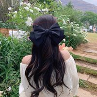 Women's Romantic Simple Style Bow Knot Cloth Gauze Hair Clip sku image 3