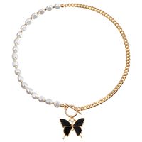 Elegant Pentagram Heart Shape Butterfly Alloy Plastic Patchwork Women's Pendant Necklace sku image 1