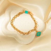 Vacation Geometric Flower 304 Stainless Steel Gold Plated Bracelets In Bulk main image 3