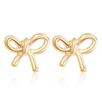 1 Pair Elegant Bow Knot Alloy Ear Studs sku image 1