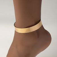 Simple Style Solid Color Alloy Women's Anklet sku image 1