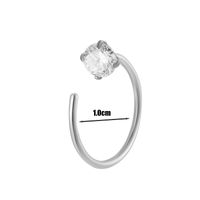 1 Piece Nose Rings & Studs Hip-Hop Solid Color Stainless Steel Inlay Zircon Nose Rings & Studs sku image 9