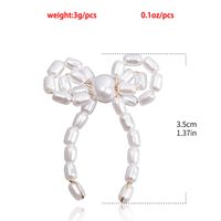 1 Pair Elegant Bow Knot Inlay Imitation Pearl Alloy Pearl Ear Studs main image 2
