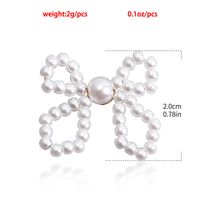 1 Pair Elegant Bow Knot Inlay Imitation Pearl Alloy Pearl Ear Studs main image 8