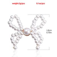 1 Pair Elegant Bow Knot Inlay Imitation Pearl Alloy Pearl Ear Studs main image 6