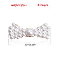 1 Pair Elegant Bow Knot Inlay Imitation Pearl Alloy Pearl Ear Studs main image 4