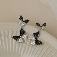 1 Pair Simple Style Classic Style Butterfly Plating Copper 18K Gold Plated Drop Earrings main image 5