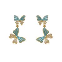 1 Pair Simple Style Classic Style Butterfly Plating Copper 18K Gold Plated Drop Earrings main image 6