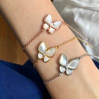 Copper 18K Gold Plated Commute Butterfly Plating Bracelets main image 1