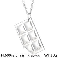 Simple Style Geometric Stainless Steel 18K Gold Plated Men's Pendant Necklace sku image 8