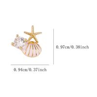 Sweet Pentagram Mermaid Shell Copper Nail Decoration Accessories 1 Set 6 Pieces main image 2