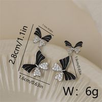 1 Pair Simple Style Classic Style Butterfly Plating Copper 18K Gold Plated Drop Earrings sku image 1
