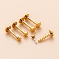 1 Piece Ear Cartilage Rings & Studs Simple Style Geometric Round Stainless Steel Plating Ear Cartilage Rings & Studs main image 3