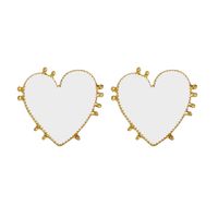 Vintage Alloy Drip Heart-shaped Stud Earrings Nhhn155534 sku image 3
