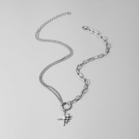 Rostfreier Stahl Einfacher Stil Kreuzen Überzug Halskette Mit Anhänger main image 1