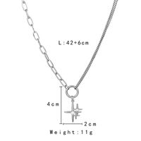 Stainless Steel Simple Style Cross Plating Pendant Necklace main image 2