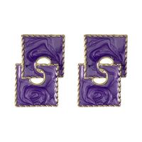 1 Pair Sweet Geometric Copper 18K Gold Plated Ear Studs main image 9