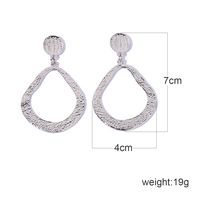 1 Pair Nordic Style Water Droplets Alloy Rhodium Plated Drop Earrings main image 2