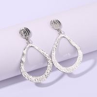 1 Pair Nordic Style Water Droplets Alloy Rhodium Plated Drop Earrings main image 5