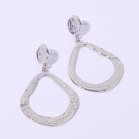 1 Pair Nordic Style Water Droplets Alloy Rhodium Plated Drop Earrings main image 4