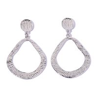 1 Pair Nordic Style Water Droplets Alloy Rhodium Plated Drop Earrings sku image 1