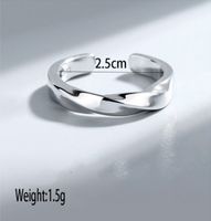 Großhandel Schmuck Einfacher Stil Geometrisch Einfarbig Legierung Offener Ring main image 2