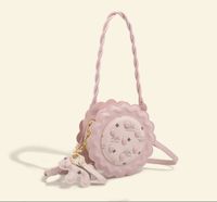 Women's Medium Pu Leather Flower Cute Zipper Circle Bag main image 5