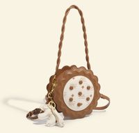 Women's Medium Pu Leather Flower Cute Zipper Circle Bag main image 4