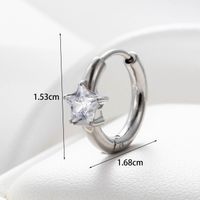 1 Piece Simple Style Star Pearl Flower Inlay Copper Zircon Ear Studs main image 2