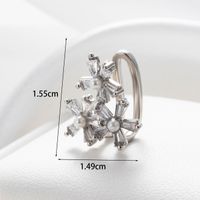 1 Piece Simple Style Star Pearl Flower Inlay Copper Zircon Ear Studs main image 3