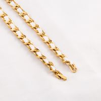 Wholesale Jewelry Casual Geometric 304 Stainless Steel Pu Leather 18K Gold Plated Polishing Braid Bracelets main image 5