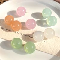 1 Pair Sweet Solid Color Resin Ear Studs main image 1