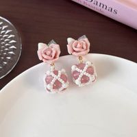 1 Pair Cute Flower Glass Ceramics Ear Studs main image 3