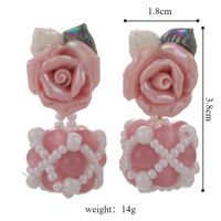 1 Pair Cute Flower Glass Ceramics Ear Studs main image 2