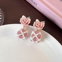 1 Pair Cute Flower Glass Ceramics Ear Studs main image 6