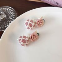 1 Pair Cute Flower Glass Ceramics Ear Studs main image 4
