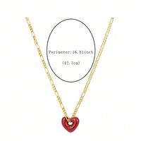 Copper Elegant Heart Shape Necklace main image 2
