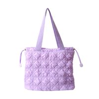 Women's Cotton Solid Color Classic Style String Shoulder Bag sku image 7