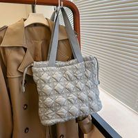 Women's Cotton Solid Color Classic Style String Shoulder Bag main image 10