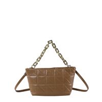 Women's Pu Leather Solid Color Classic Style Zipper Shoulder Bag sku image 1