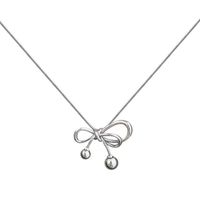 Stainless Steel Gold Plated Casual Simple Style Bow Knot Plating Pendant Necklace sku image 1