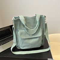 Women's Canvas Solid Color Preppy Style Zipper Handbag main image 3