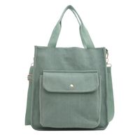 Women's Canvas Solid Color Preppy Style Zipper Handbag sku image 4